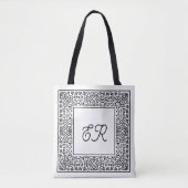 Tote Bag Fonctionnement de vos initiales (Devant)