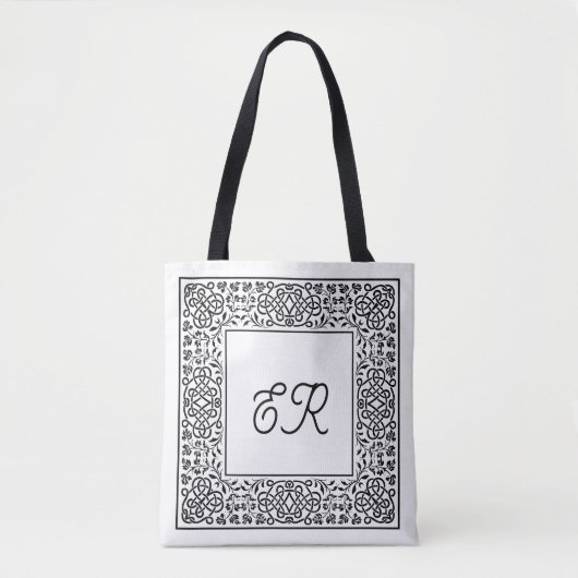 Tote Bag Fonctionnement de vos initiales (Devant)