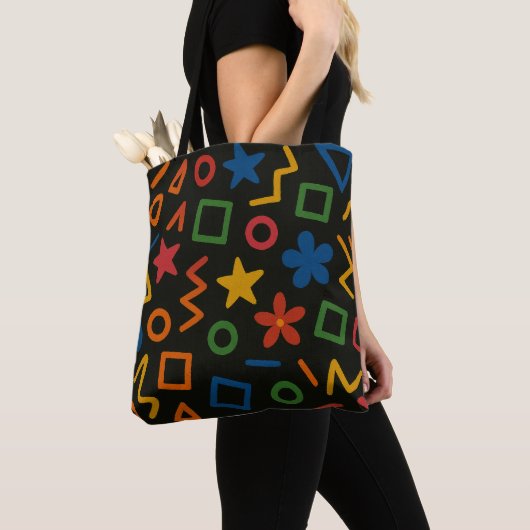 Tote Bag Fond artistique coloré (De près)