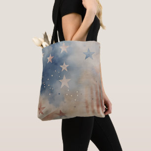 Tote Bag Fond de drapeau patriotique vintage USA