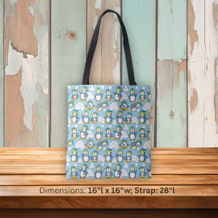 Tote Bag Fond de petits pingouins