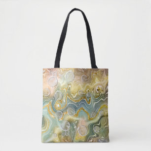 Tote Bag Fond de texture en pierre de marbre liquide abstra