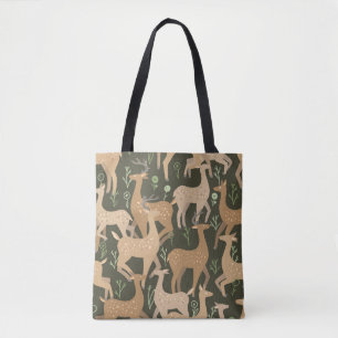 Tote Bag Fond d'écran de la forêt de cerfs scandinaves