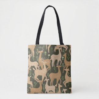 Tote Bag Fond d'écran de la forêt de cerfs scandinaves