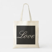 Tote Bag Fond gris élégant Mariage Amour (Dos)