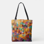 Tote Bag Fond vintage de motif de triangles (Dos)