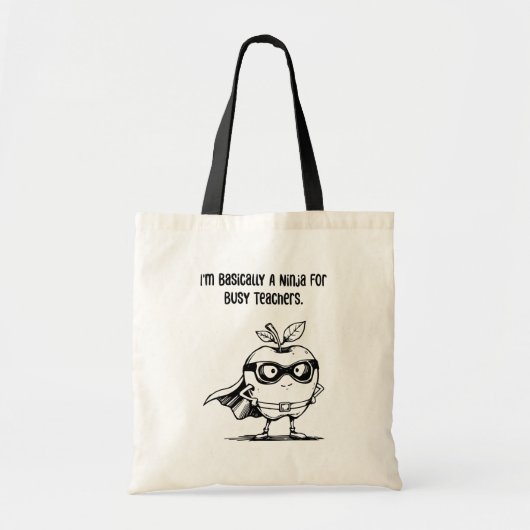 Tote Bag Fondamentalement un ninja pour l'aide aux enseigna (Devant)