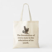 Tote Bag Fondation De Chaque État - Citation Sur L'Éducatio (Dos)