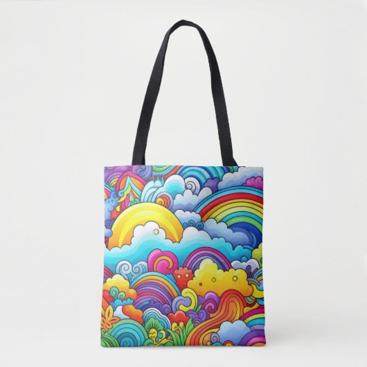 Tote Bag Fonds arc-en-ciel (Devant)