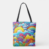 Tote Bag Fonds arc-en-ciel (Dos)