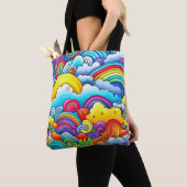 Tote Bag Fonds arc-en-ciel (De près)