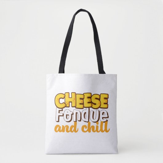 Tote Bag Fondue au fromage et frais Amusant et mignon (Devant)
