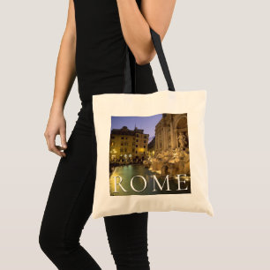 Tote Bag Fontaine de Trevi la nuit Rome, Lazio, Italie