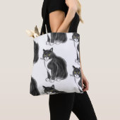 Tote Bag FooFooCat : Chat pelucheux enorme de smoking (De près)