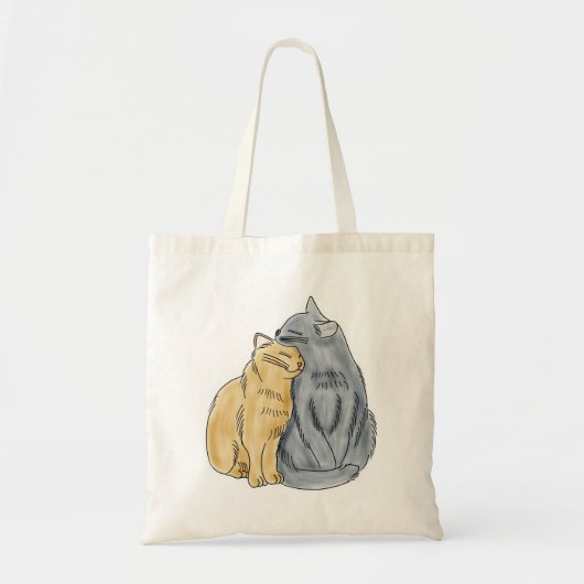Tote Bag FooFooCat : Étreindre des chats d'amour (Devant)