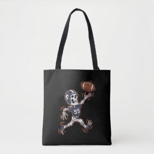 Tote Bag Football américain Squelette Halloween Football