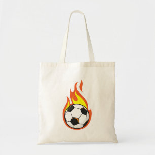 Tote Bag Football en feu