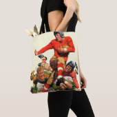 Tote Bag Football universitaire (De près)