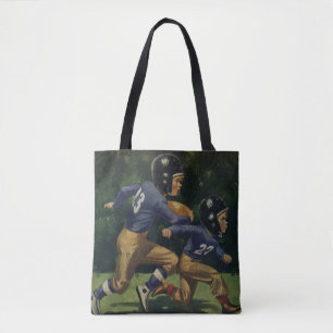 Tote Bag Football Vintage, Enfants, Garçons Jouant au Sport