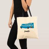 Tote Bag For Librarians, Book Lovers, Bookmobile Graphic (Devant (produit))
