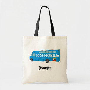 Tote Bag For Librarians, Book Lovers, Bookmobile Graphic
