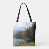 Tote Bag Forêt alpine pittoresque et lac (Dos)
