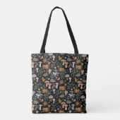 Tote Bag Forêt automnale champignons et animaux d'automne (Dos)