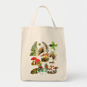 Tote Bag Forêt, champignons sauvages