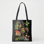 Tote Bag Forêt, champignons sauvages (Devant)