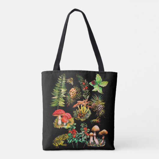 Tote Bag Forêt, champignons sauvages (Dos)