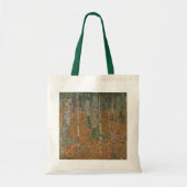 Tote Bag Forêt de bouleau par Gustav Klimt, Art Nouveau Vin (Devant)