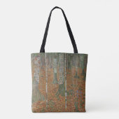 Tote Bag Forêt de bouleau par Gustav Klimt, Art Nouveau Vin (Dos)