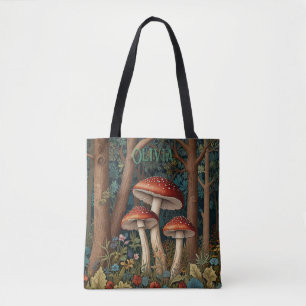 Tote Bag Forêt de champignons rétro
