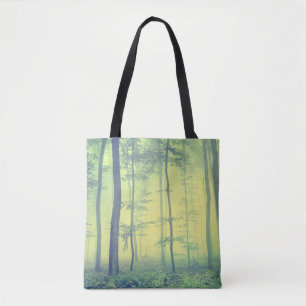 Tote Bag Forêt de Foggy : Vintage Spring Photo.