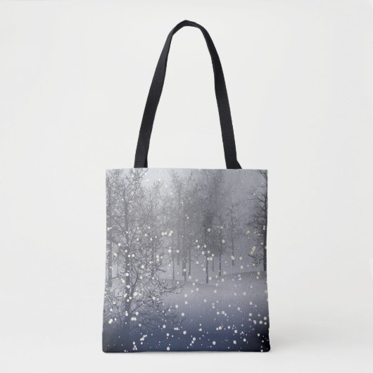 Tote Bag Forêt de neige d'hiver (Devant)