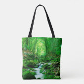 Tote Bag Forêt d'été profonde, backwoods, profonde, profond (Dos)