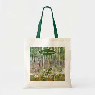 Tote Bag forêt d'hiver peinture aquarelle