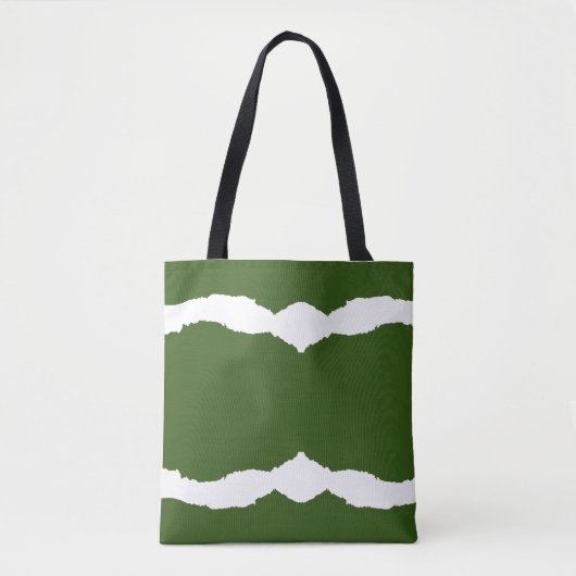 Tote Bag Forêt d'onde tronquée verte (Devant)
