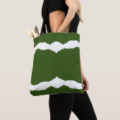 Tote Bag Forêt d'onde tronquée verte (De près)