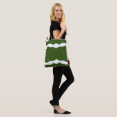 Tote Bag Forêt d'onde tronquée verte (Sur le modèle)