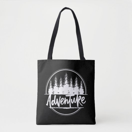 Tote Bag Forêt Florale Aventure Cercle Arbre Loisir Forêt (Devant)