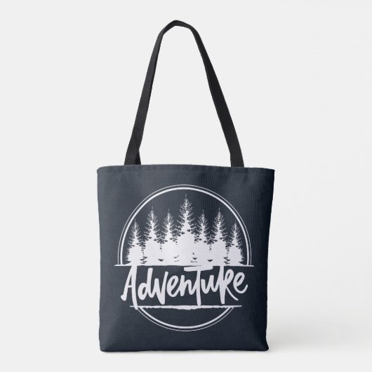 Tote Bag Forêt Florale Aventure Cercle Arbre Loisir Forêt (Dos)