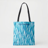 Tote Bag Forêt fractale bleue (Devant)