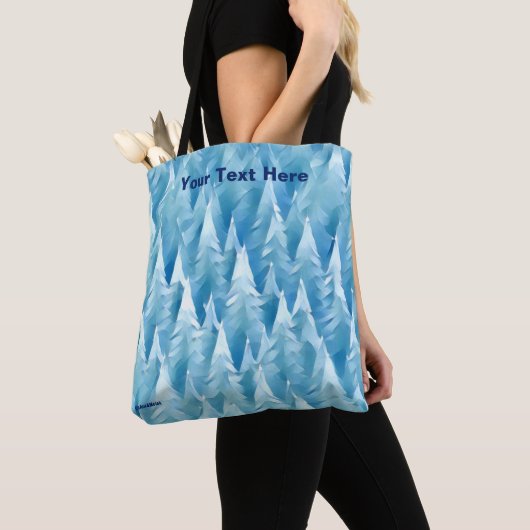 Tote Bag Forêt fractale bleue (De près)