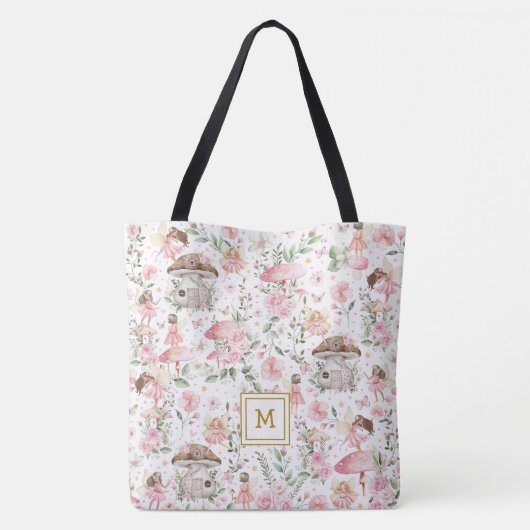 Tote Bag Forêt magique Fairy Rose Jardin Floral (Dos)