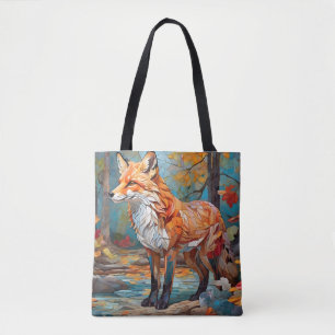Tote Bag Forêt Mosaic Fox