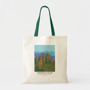 Tote Bag Forêt nationale de Zhangjiajie Chine Voyage Art Re