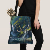 Tote Bag Forêt naturelle YOGA Texte caché Reiki Citations p (De près)