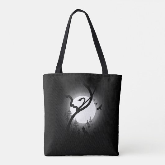 Tote Bag Forêt nocturne enchantée (Dos)