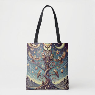 Tote Bag Forêt Surreal Owl